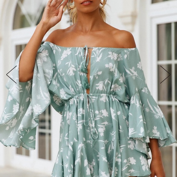 SECRET JEWEL ROMPER SAGE - Picture 2 of 8